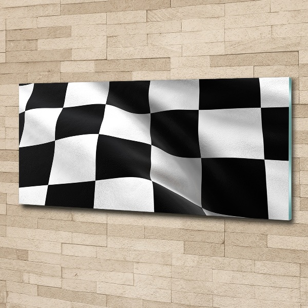 Quadro su vetro acrilico Bandiera del traguardo