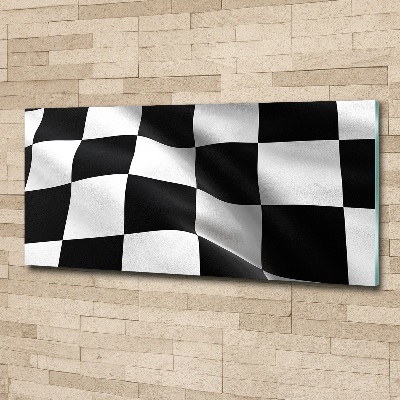 Quadro su vetro acrilico Bandiera del traguardo