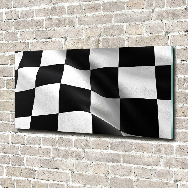 Quadro su vetro acrilico Bandiera del traguardo