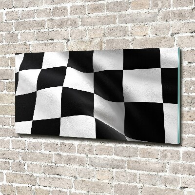 Quadro su vetro acrilico Bandiera del traguardo