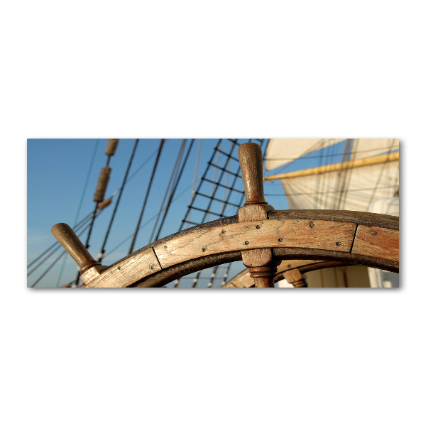 Quadro vetro acrilico Il timone di uno yacht