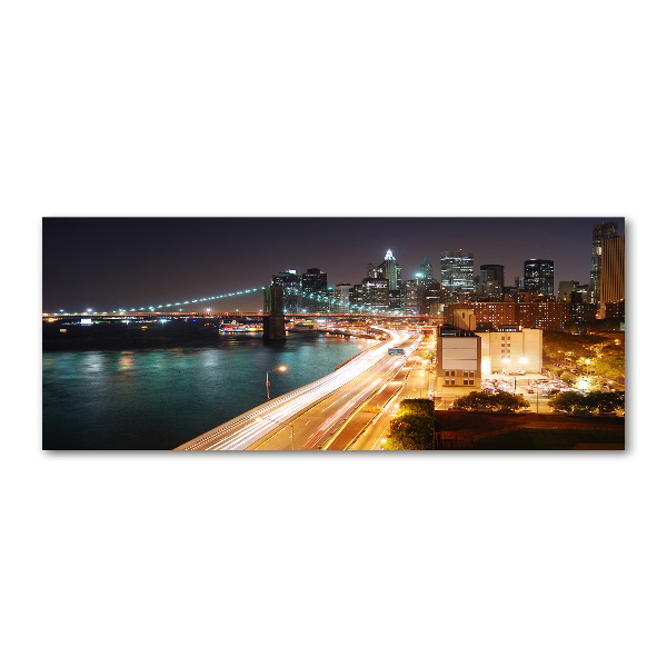 Quadro vetro acrilico New York di notte