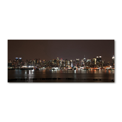 Quadro in vetro acrilico New York di notte