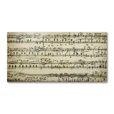 Quadro in vetro acrilico Note sul pentagramma