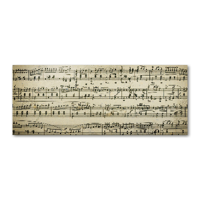 Quadro in vetro acrilico Note sul pentagramma