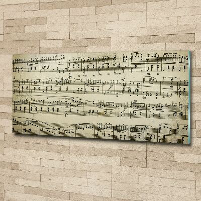 Quadro in vetro acrilico Note sul pentagramma