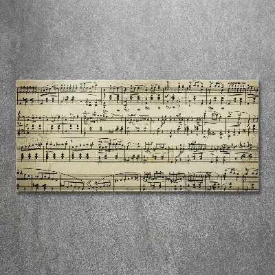 Quadro in vetro acrilico Note sul pentagramma