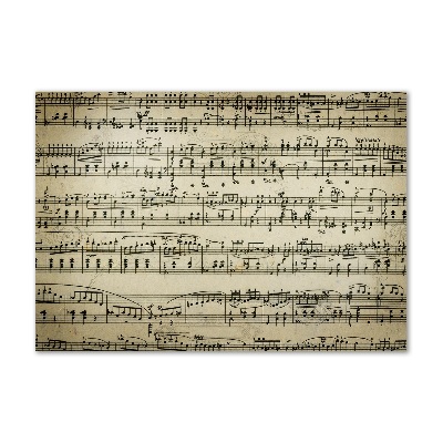 Quadro in vetro acrilico Note sul pentagramma