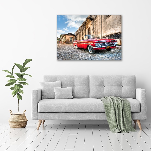 Quadro su vetro acrilico Chevrolet rossa
