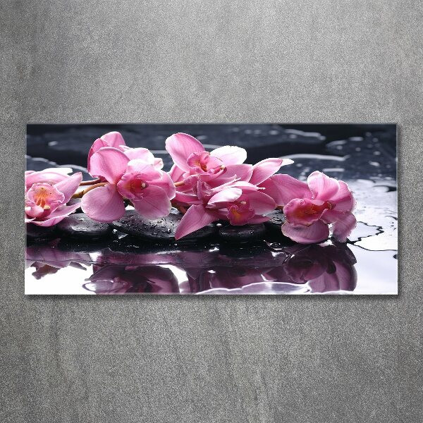 Quadro vetro acrilico Orchidea rosa