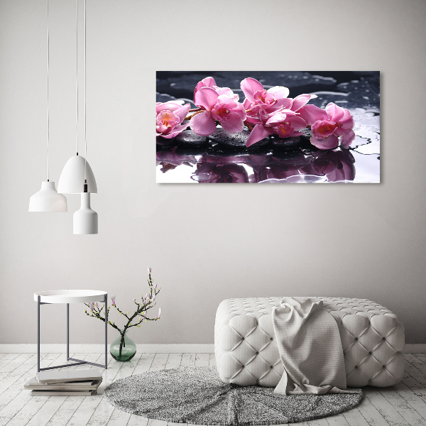 Quadro vetro acrilico Orchidea rosa