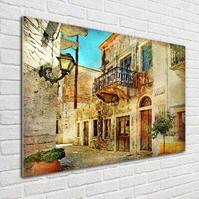 Quadro in vetro acrilico Le strade in Grecia