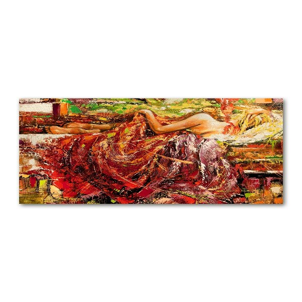 Quadro vetro acrilico Donna addormentata