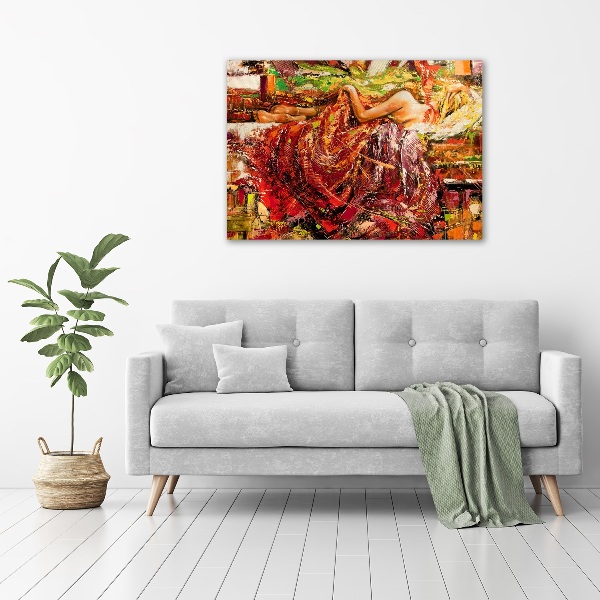 Quadro vetro acrilico Donna addormentata