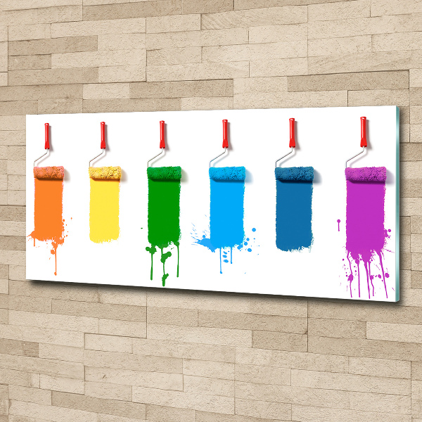 Quadro su vetro acrilico Rulli da pittura