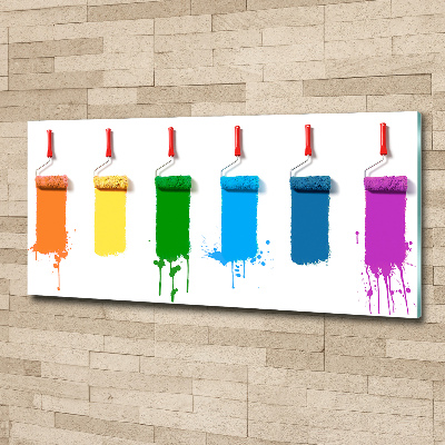 Quadro su vetro acrilico Rulli da pittura