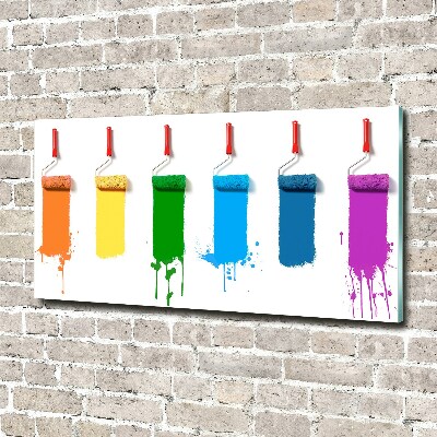 Quadro su vetro acrilico Rulli da pittura