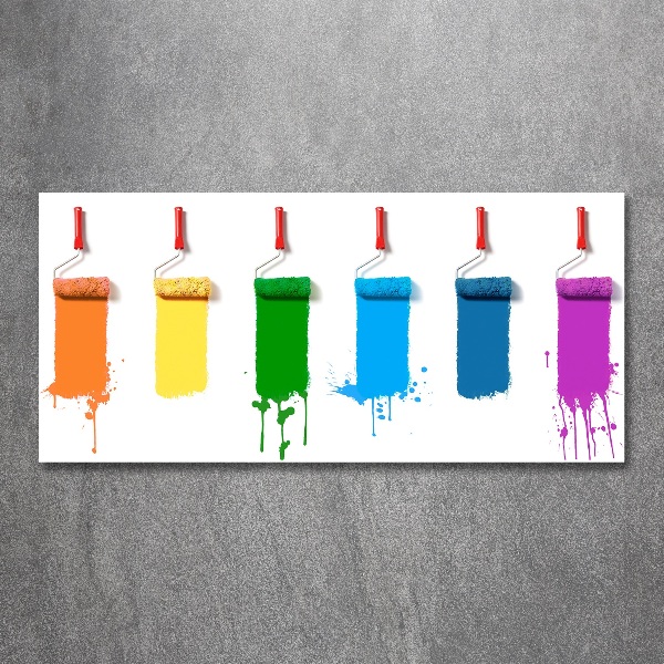 Quadro su vetro acrilico Rulli da pittura