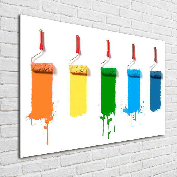 Quadro su vetro acrilico Rulli da pittura