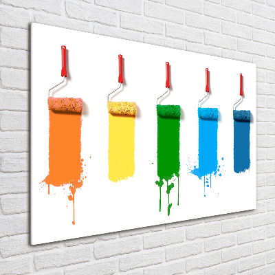 Quadro su vetro acrilico Rulli da pittura