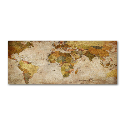 Quadro in vetro acrilico Mappa politica