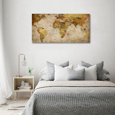 Quadro in vetro acrilico Mappa politica