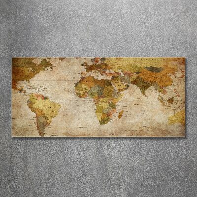 Quadro in vetro acrilico Mappa politica