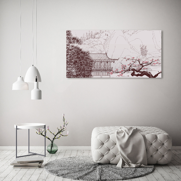 Quadro in vetro acrilico Paesaggio cinese