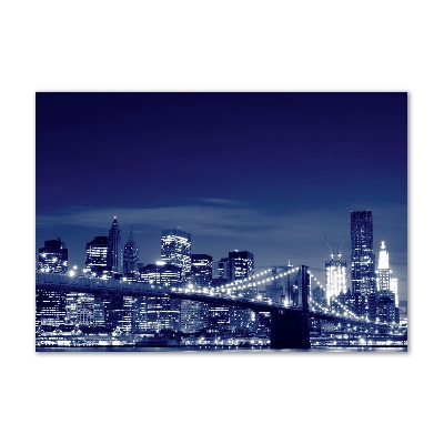 Quadro vetro acrilico New York di notte