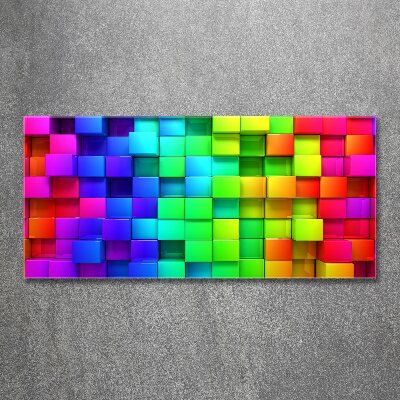 Quadro in vetro acrilico Scatole colorate