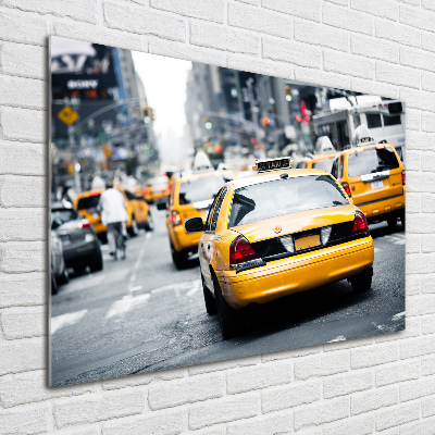 Quadro su vetro acrilico Taxi di New York