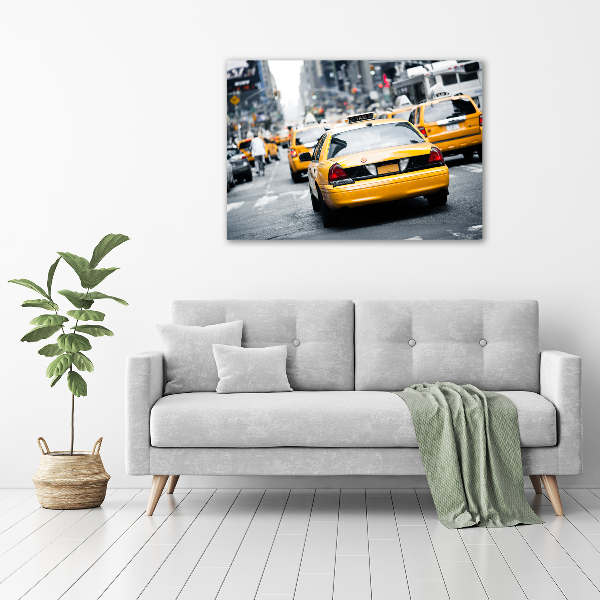 Quadro su vetro acrilico Taxi di New York