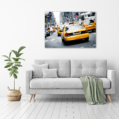 Quadro su vetro acrilico Taxi di New York