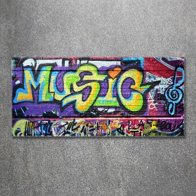Quadro su vetro acrilico Graffiti sul muro