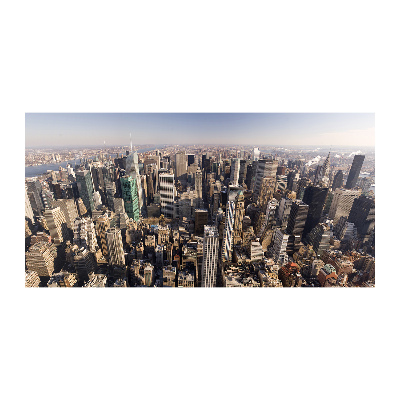 Quadro in vetro acrilico Vista a volo d'uccello di New York