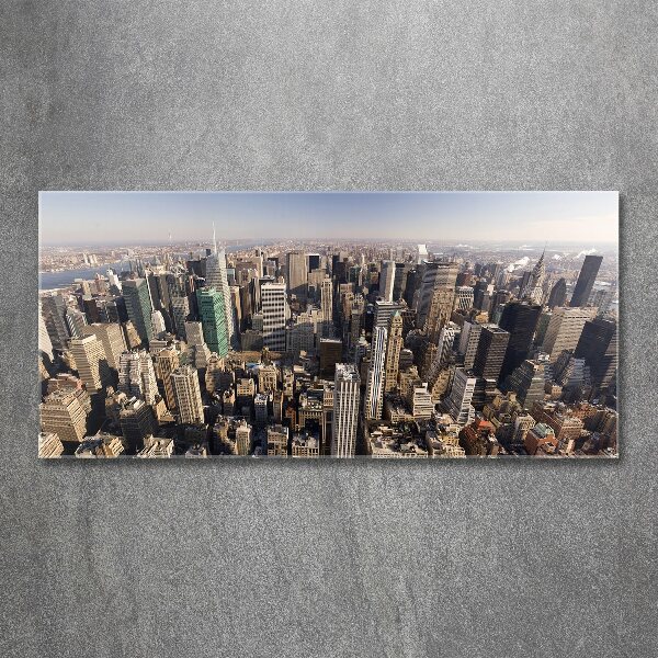 Quadro in vetro acrilico Vista a volo d'uccello di New York
