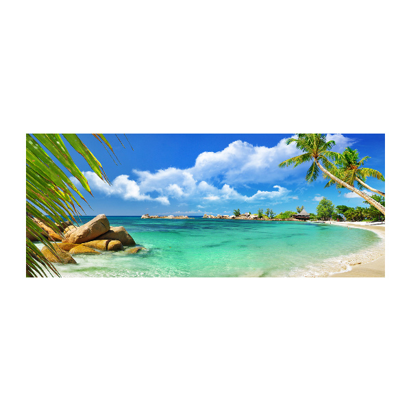 Quadro vetro acrilico Spiaggia delle Seychelles