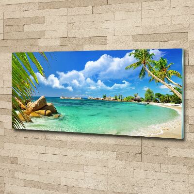 Quadro vetro acrilico Spiaggia delle Seychelles