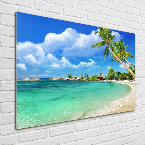 Quadro vetro acrilico Spiaggia delle Seychelles