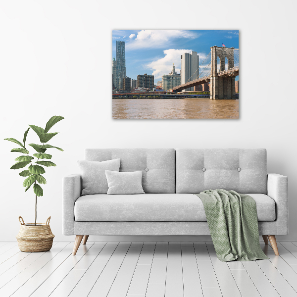 Quadro vetro acrilico Ponte di Brooklyn