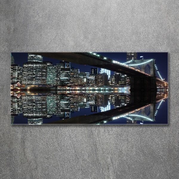 Quadro su vetro acrilico Ponte di Brooklyn