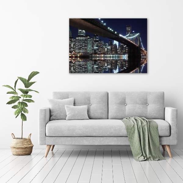 Quadro su vetro acrilico Ponte di Brooklyn