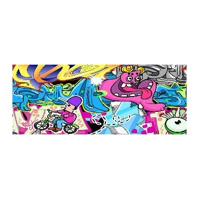 Quadro in vetro acrilico Graffiti