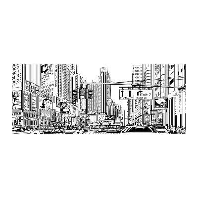 Quadro su vetro acrilico Le strade di New York