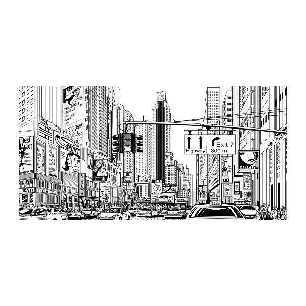 Quadro su vetro acrilico Le strade di New York