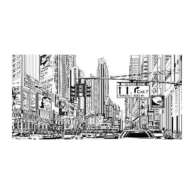 Quadro su vetro acrilico Le strade di New York