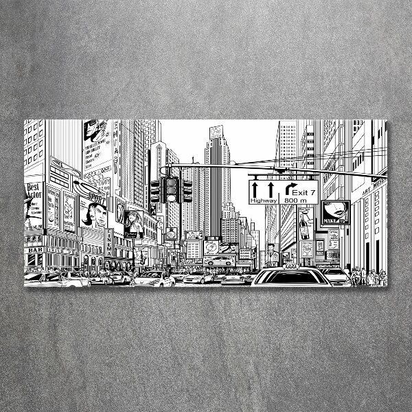 Quadro su vetro acrilico Le strade di New York