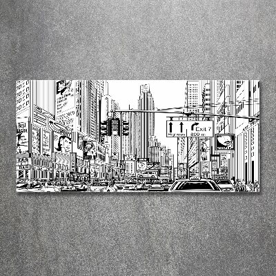 Quadro su vetro acrilico Le strade di New York