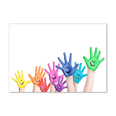 Quadro in vetro acrilico Mani dipinte