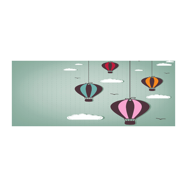 Quadro su vetro acrilico Mongolfiere volanti